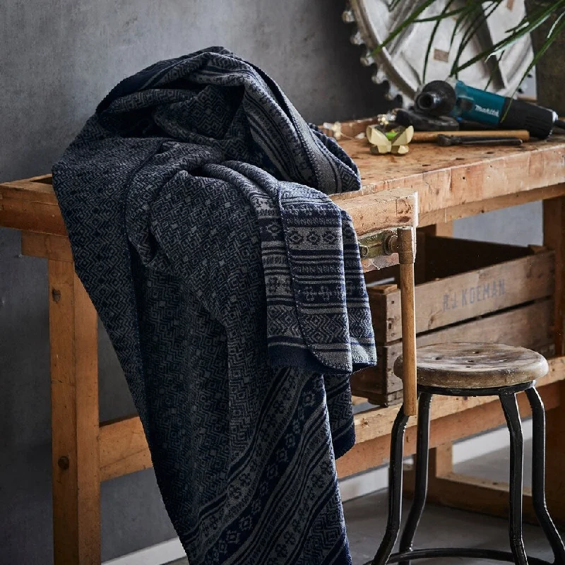 Queen - size blankets for standard - sized bedsQueen - size blankets for standard - sized bedsThe Curated Nomad Wiese Navy Blue Scandinavian Jacquard Woven Throw Blanket Queen - size blankets for standard - sized bedsQueen - size blankets for standard - sized bedsThe Curated Nomad Wiese Navy Blue Scandinavian Jacquard Woven Throw Blanket