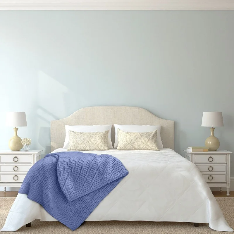Cotton blankets for breathability and a lightweight feelCotton blankets for breathability and a lightweight feelBriarwood Home - Premium Luxury Acrylic Blanket, 400 GSM Chevron Plush, Durable and Washable Blanket, Queen 90"X90"-Blue
