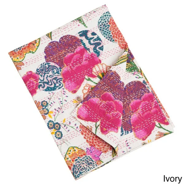Microfiber blankets that are durable and easy to care forMicrofiber blankets that are durable and easy to care forPrinted Kantha Stitched Throw