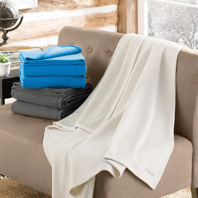 Synthetic fiber blend blankets for a budget - friendly choiceSynthetic fiber blend blankets for a budget - friendly choiceColumbia Sportswear Cozy Soft Fleece Throw Blanket with Thermal Coil Warm Body Heat Insulating Techn