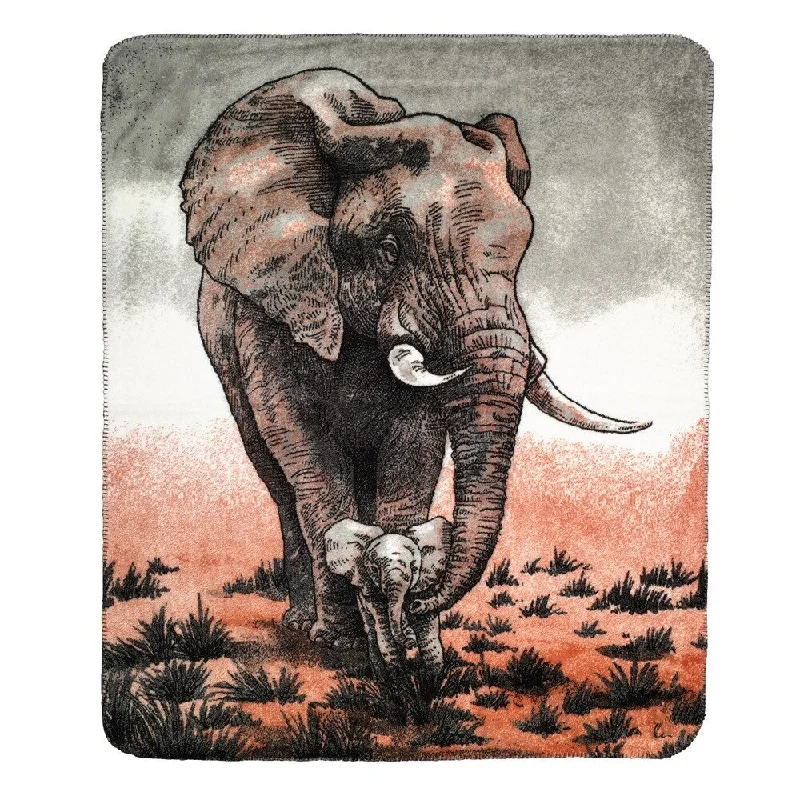 Recycled polyester blankets for an eco - conscious optionRecycled polyester blankets for an eco - conscious optionDenali Mother and Baby Elephant Sterling Micro-plush Throw Blanket Recycled polyester blankets for an eco - conscious optionRecycled polyester blankets for an eco - conscious optionDenali Mother and Baby Elephant Sterling Micro-plush Throw Blanket