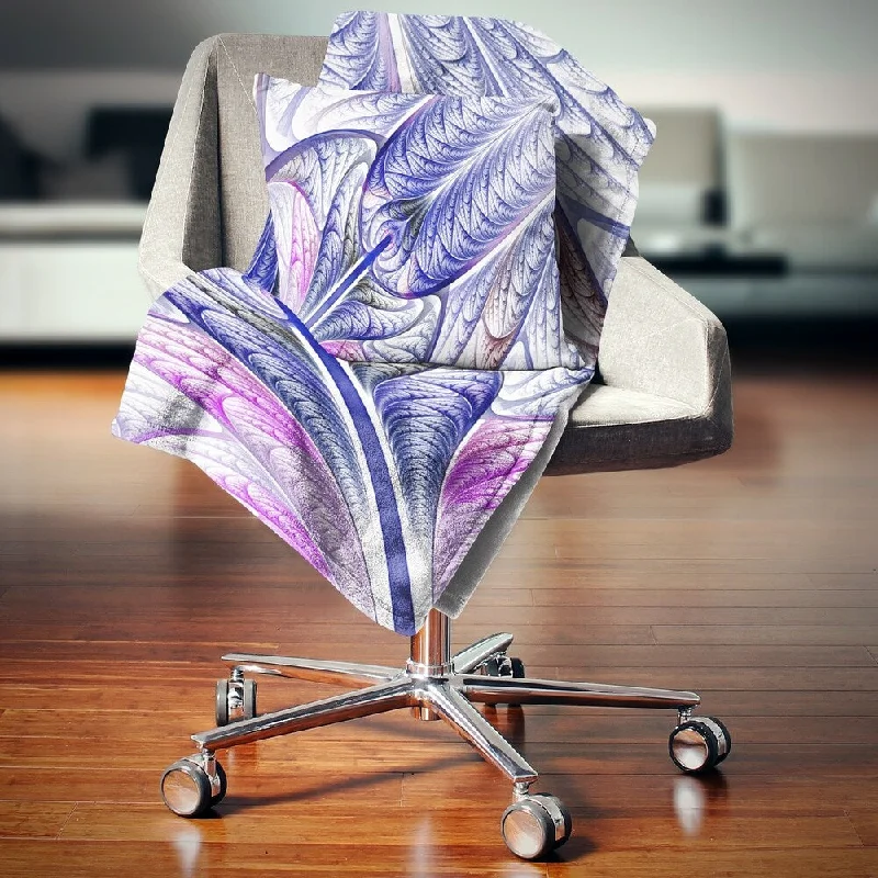 Rayon from bamboo blankets for a silky and breathable feelRayon from bamboo blankets for a silky and breathable feelDesignart 'Blue on White Fractal Stained Glass' Abstract Throw Blanket