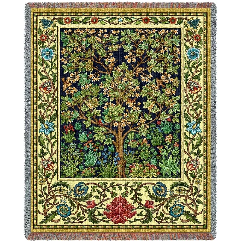 Cotton blankets for breathability and a lightweight feelCotton blankets for breathability and a lightweight feelWilliam Morris Tree of Life Blanket Cotton blankets for breathability and a lightweight feelCotton blankets for breathability and a lightweight feelWilliam Morris Tree of Life Blanket