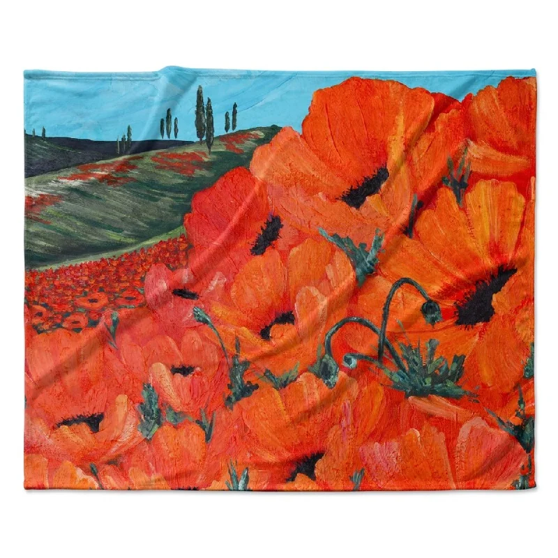 Silk blankets with a smooth and elegant touchSilk blankets with a smooth and elegant touchKESS InHouse Christen Treat "Poppies" Fleece Blanket - Multi-color - 60" x 50" Silk blankets with a smooth and elegant touchSilk blankets with a smooth and elegant touchKESS InHouse Christen Treat "Poppies" Fleece Blanket - Multi-color - 60" x 50"