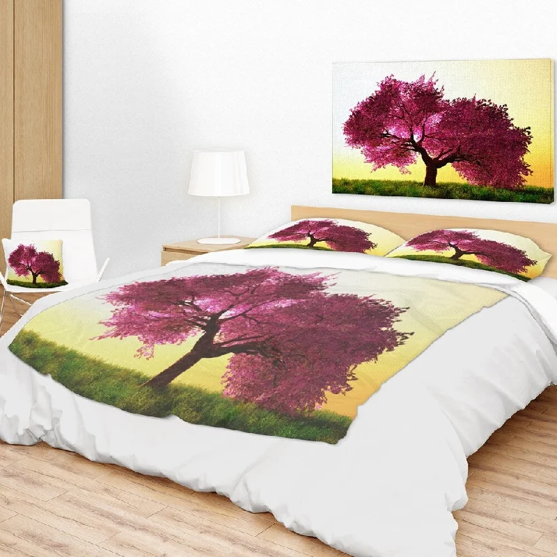 Recycled polyester blankets for an eco - conscious optionRecycled polyester blankets for an eco - conscious optionDesignart 'Cherry Blossom in Beautiful Garden' Landscape Fleece Throw Blanket Recycled polyester blankets for an eco - conscious optionRecycled polyester blankets for an eco - conscious optionDesignart 'Cherry Blossom in Beautiful Garden' Landscape Fleece Throw Blanket
