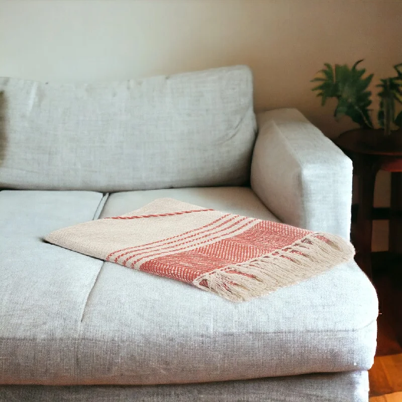 Alpaca wool blankets for a hypoallergenic and warm optionAlpaca wool blankets for a hypoallergenic and warm option60" X 50" Red Woven Cotton Striped Throw Blanket with Fringe