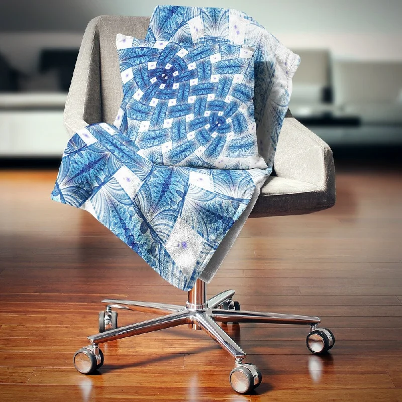 Chenille blankets with a thick and fuzzy textureChenille blankets with a thick and fuzzy textureDesignart 'Large Blue Symmetrical Flower Design' Floral Throw Blanket Chenille blankets with a thick and fuzzy textureChenille blankets with a thick and fuzzy textureDesignart 'Large Blue Symmetrical Flower Design' Floral Throw Blanket