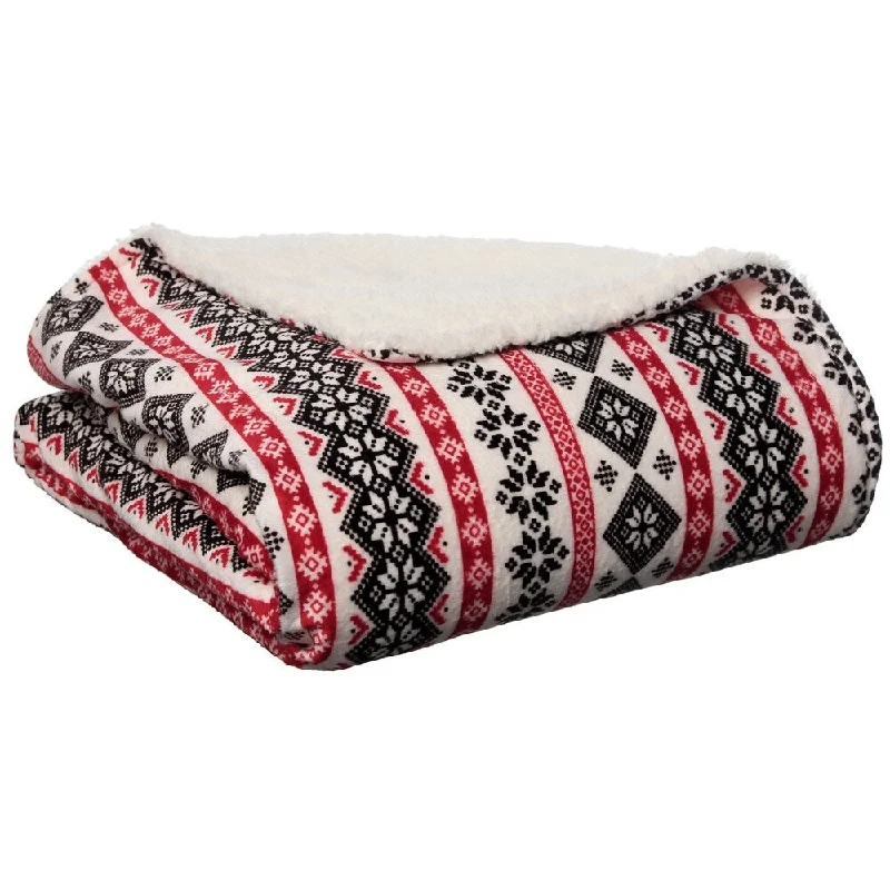 Queen - size blankets for standard - sized bedsQueen - size blankets for standard - sized bedsNordic Print Sherpa Decorative Throw Blanket Queen - size blankets for standard - sized bedsQueen - size blankets for standard - sized bedsNordic Print Sherpa Decorative Throw Blanket