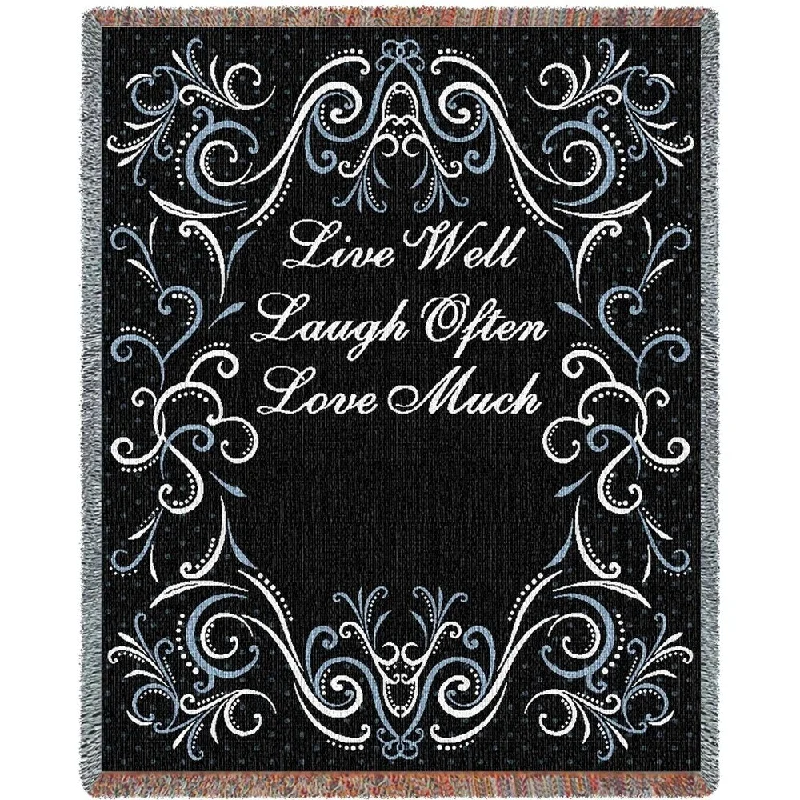 Queen - size blankets for standard - sized bedsQueen - size blankets for standard - sized bedsLife Scroll Licorice Blanket