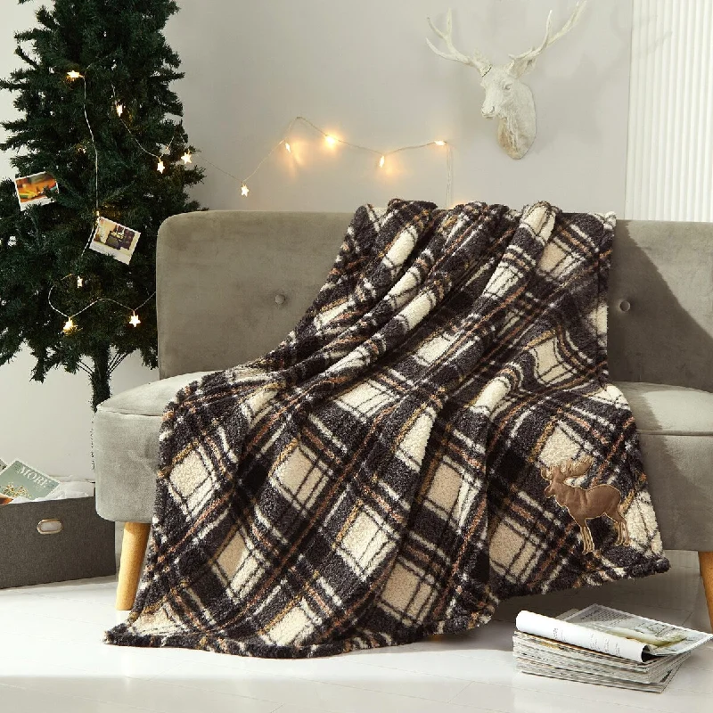White/Black/Gold Plaid