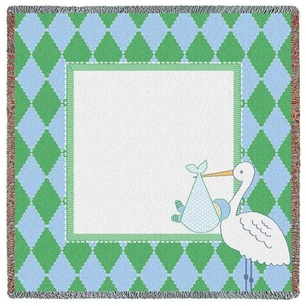 Rayon from bamboo blankets for a silky and breathable feelRayon from bamboo blankets for a silky and breathable feelStork Diamond Green Small Blanket