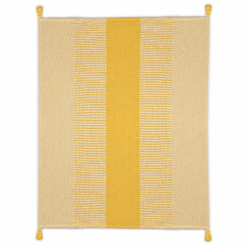 Rayon from bamboo blankets for a silky and breathable feelRayon from bamboo blankets for a silky and breathable feel50" X 60" Yellow Woven Cotton Striped Throw Blanket with Tassels Rayon from bamboo blankets for a silky and breathable feelRayon from bamboo blankets for a silky and breathable feel50" X 60" Yellow Woven Cotton Striped Throw Blanket with Tassels