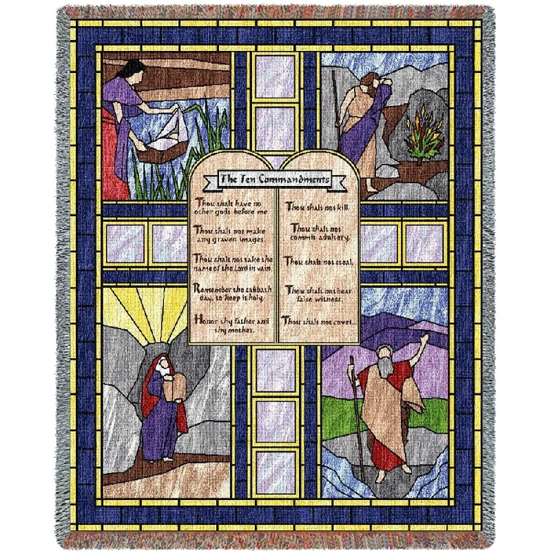 Recycled polyester blankets for an eco - conscious optionRecycled polyester blankets for an eco - conscious optionTen Commandments Stained Glass Blanket Recycled polyester blankets for an eco - conscious optionRecycled polyester blankets for an eco - conscious optionTen Commandments Stained Glass Blanket