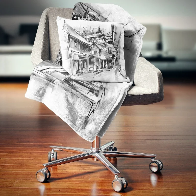 Mohair blankets with a unique sheen and softnessMohair blankets with a unique sheen and softnessDesignart 'City Street Illustration' Cityscape Throw Blanket Mohair blankets with a unique sheen and softnessMohair blankets with a unique sheen and softnessDesignart 'City Street Illustration' Cityscape Throw Blanket