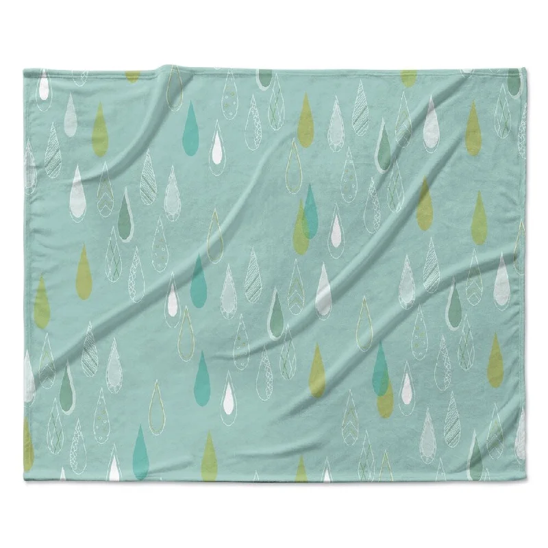 Linen blankets with a rustic and textured lookLinen blankets with a rustic and textured lookKESS InHouse Bridgette Burton "Feathered Rain" Fleece Blanket - Multi-color - 80" x 60"