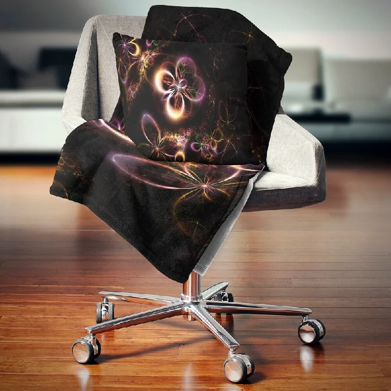 Silk blankets with a smooth and elegant touchSilk blankets with a smooth and elegant touchDesignart 'Glowing Small Fractal Flowers' Abstract Throw Blanket Silk blankets with a smooth and elegant touchSilk blankets with a smooth and elegant touchDesignart 'Glowing Small Fractal Flowers' Abstract Throw Blanket