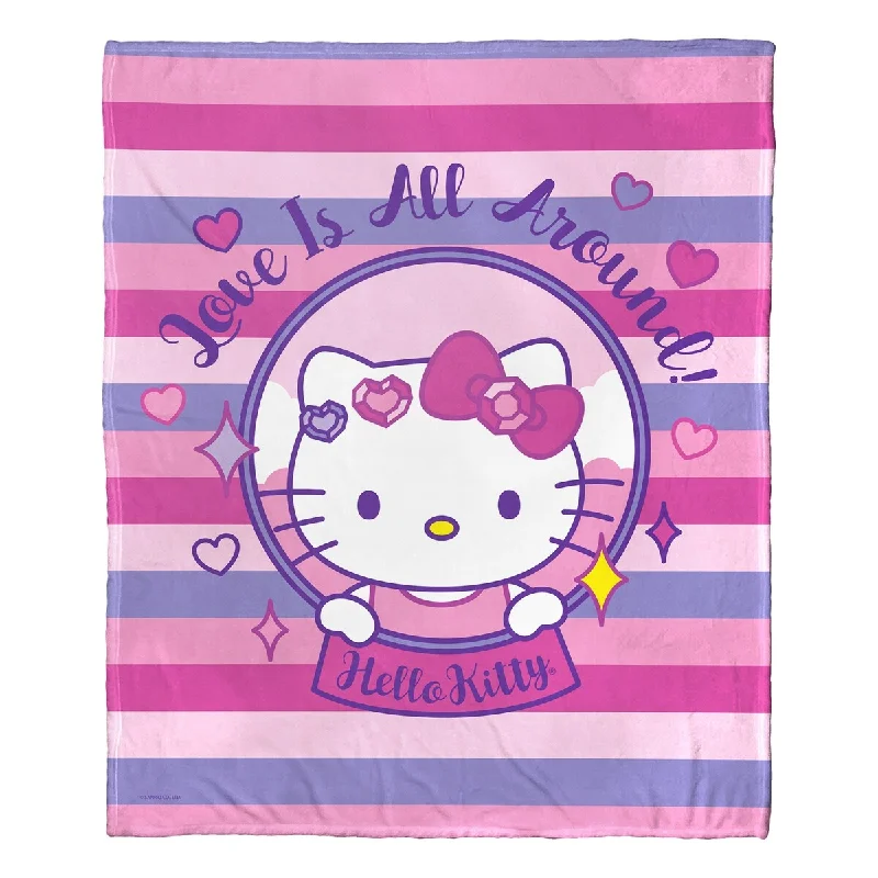 Rayon from bamboo blankets for a silky and breathable feelRayon from bamboo blankets for a silky and breathable feelENT 236 Hello Kitty, All Around Silk Touch Throw Blanket Rayon from bamboo blankets for a silky and breathable feelRayon from bamboo blankets for a silky and breathable feelENT 236 Hello Kitty, All Around Silk Touch Throw Blanket