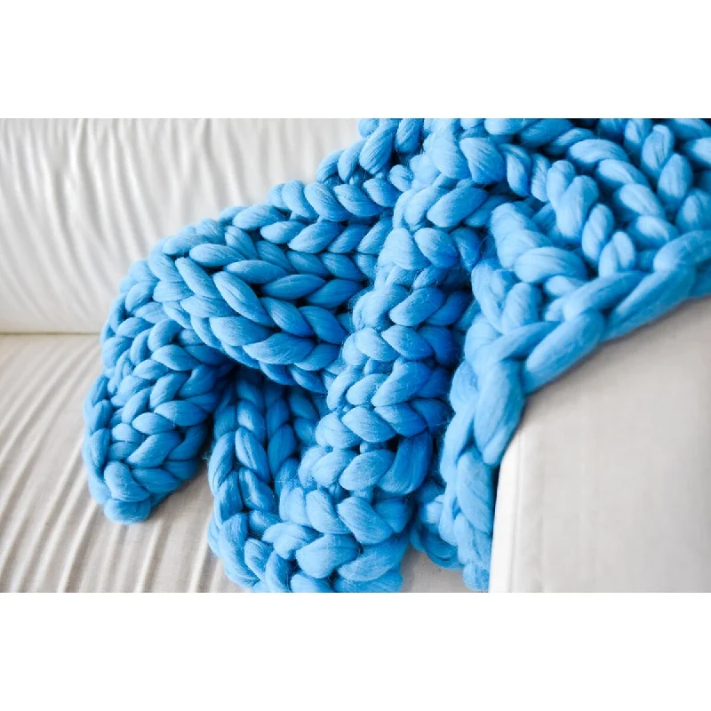 Rayon from bamboo blankets for a silky and breathable feelRayon from bamboo blankets for a silky and breathable feelThe Gray Barn Buffalo Pass Chunky Knit Wool Blanket
