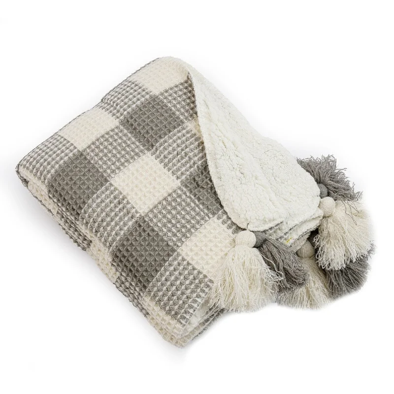 Acrylic blankets for a soft and affordable alternativeAcrylic blankets for a soft and affordable alternativeFRESHMINT Buffalo Waffle Woven Throw Reversed to Sherpa with Tassels Acrylic blankets for a soft and affordable alternativeAcrylic blankets for a soft and affordable alternativeFRESHMINT Buffalo Waffle Woven Throw Reversed to Sherpa with Tassels