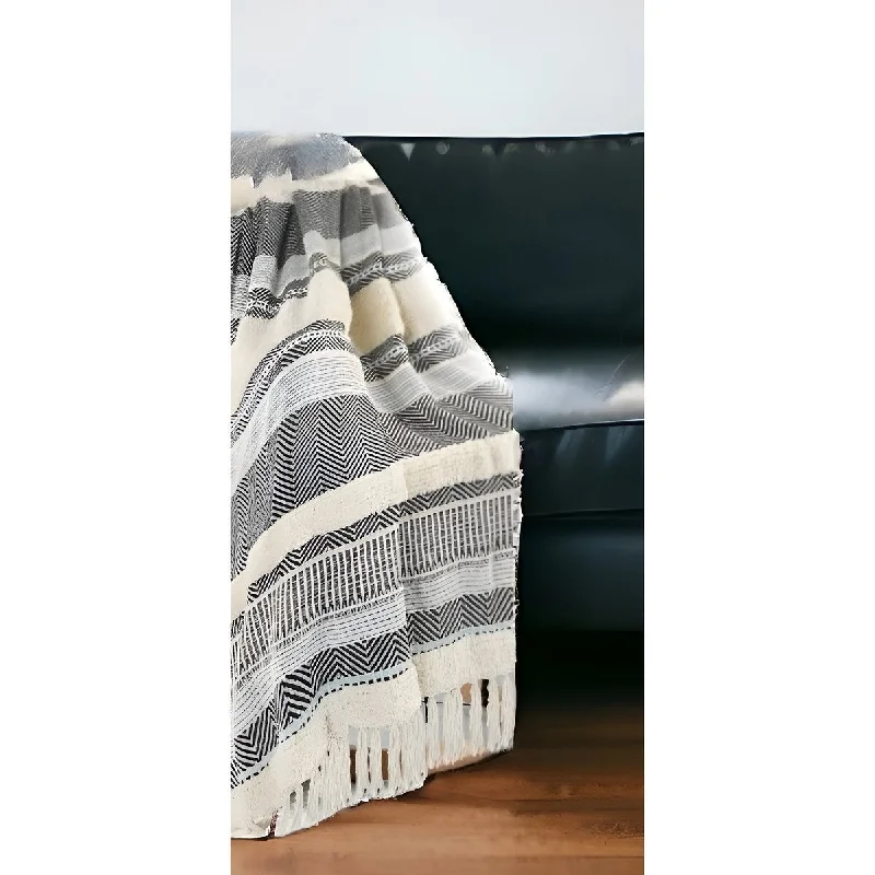 Queen - size blankets for standard - sized bedsQueen - size blankets for standard - sized beds60" X 50" Cream Woven Cotton Herringbone Throw Blanket with Fringe Queen - size blankets for standard - sized bedsQueen - size blankets for standard - sized beds60" X 50" Cream Woven Cotton Herringbone Throw Blanket with Fringe