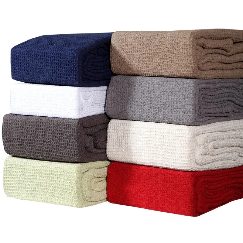 Synthetic fiber blend blankets for a budget - friendly choiceSynthetic fiber blend blankets for a budget - friendly choiceHomeway Decor All Season Cotton Premium Cotton Waffle Blanket