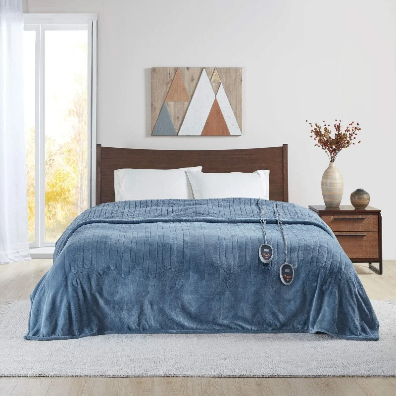 Linen blankets with a rustic and textured lookLinen blankets with a rustic and textured lookReversible Electric Blanket Throw, Adjustable Multi-Level Heat Setting Controller Linen blankets with a rustic and textured lookLinen blankets with a rustic and textured lookReversible Electric Blanket Throw, Adjustable Multi-Level Heat Setting Controller