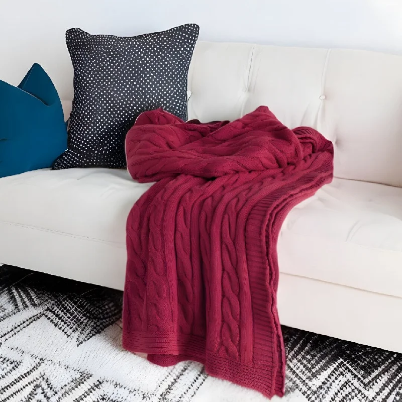 Recycled polyester blankets for an eco - conscious optionRecycled polyester blankets for an eco - conscious optionRed Knitted 100% Cotton Throw Blanket Recycled polyester blankets for an eco - conscious optionRecycled polyester blankets for an eco - conscious optionRed Knitted 100% Cotton Throw Blanket