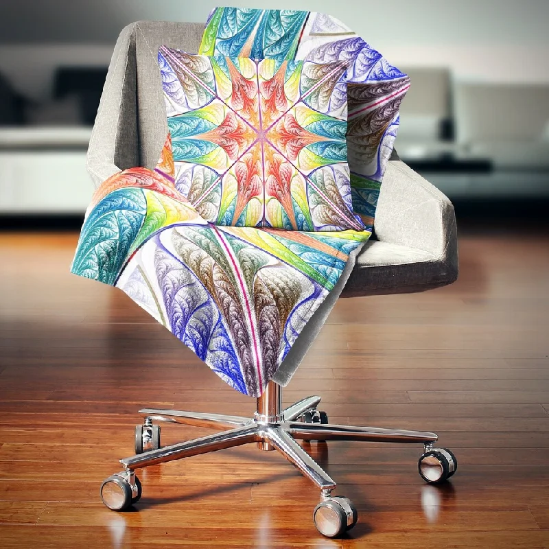 Wool blankets with natural warmth and insulationWool blankets with natural warmth and insulationDesignart 'Multi Color Fractal Circles and Waves' Abstract Throw Blanket