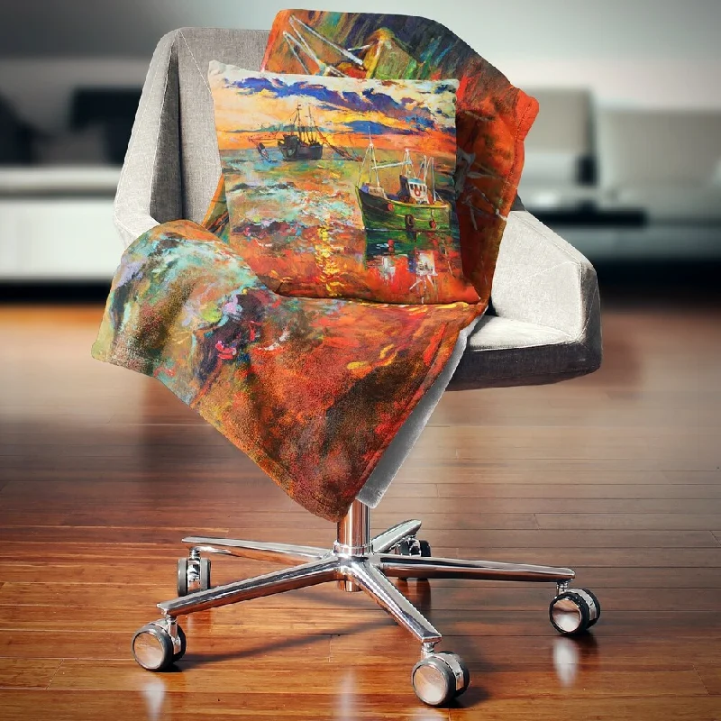 King - size blankets to cover large beds comfortablyKing - size blankets to cover large beds comfortablyDesignart 'Colorful Fishing Ships' Seascape Throw Blanket King - size blankets to cover large beds comfortablyKing - size blankets to cover large beds comfortablyDesignart 'Colorful Fishing Ships' Seascape Throw Blanket