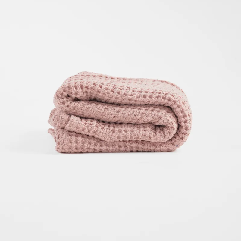 Recycled polyester blankets for an eco - conscious optionRecycled polyester blankets for an eco - conscious optionFawn Linen Waffle Blanket