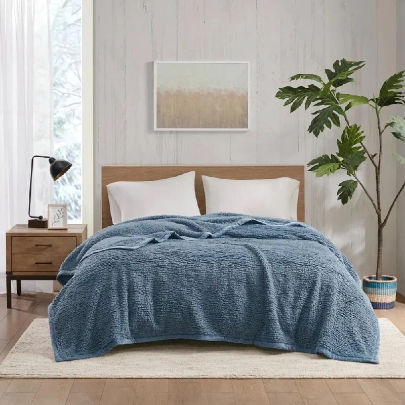 Bamboo fiber blankets with natural antibacterial propertiesBamboo fiber blankets with natural antibacterial propertiesTwin Cozy Soft Velvet Binding Berber Solid Blanket Blue