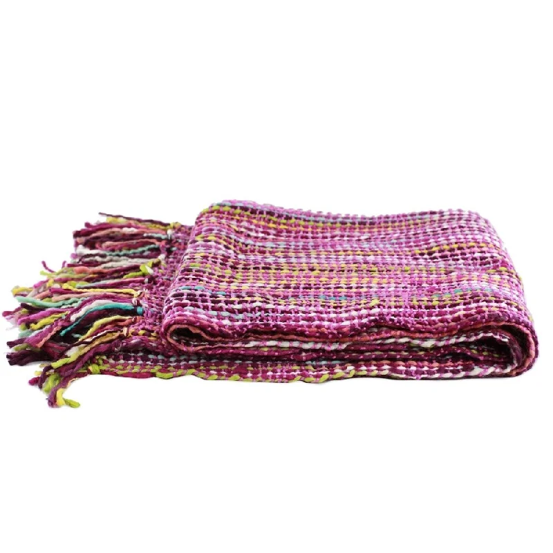 Silk blankets with a smooth and elegant touchSilk blankets with a smooth and elegant touchNOVICA Handmade Acrylic 'Joyous Amethyst' Throw (India) - 57 x 66 Silk blankets with a smooth and elegant touchSilk blankets with a smooth and elegant touchNOVICA Handmade Acrylic 'Joyous Amethyst' Throw (India) - 57 x 66