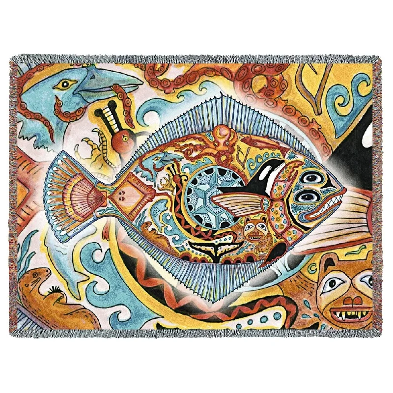 Chenille blankets with a thick and fuzzy textureChenille blankets with a thick and fuzzy textureHalibut Blanket