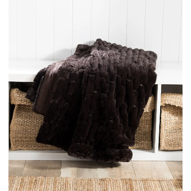 Rayon from bamboo blankets for a silky and breathable feelRayon from bamboo blankets for a silky and breathable feelLaurel & Mayfair Faux Throw, Chocolate Rayon from bamboo blankets for a silky and breathable feelRayon from bamboo blankets for a silky and breathable feelLaurel & Mayfair Faux Throw, Chocolate
