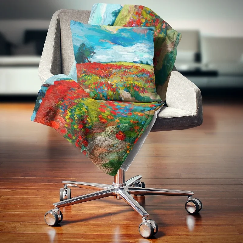 Fleece blankets for a cozy and plush textureFleece blankets for a cozy and plush textureDesignart 'Colorful Flower Fields' Landscape Painting Throw Blanket Fleece blankets for a cozy and plush textureFleece blankets for a cozy and plush textureDesignart 'Colorful Flower Fields' Landscape Painting Throw Blanket