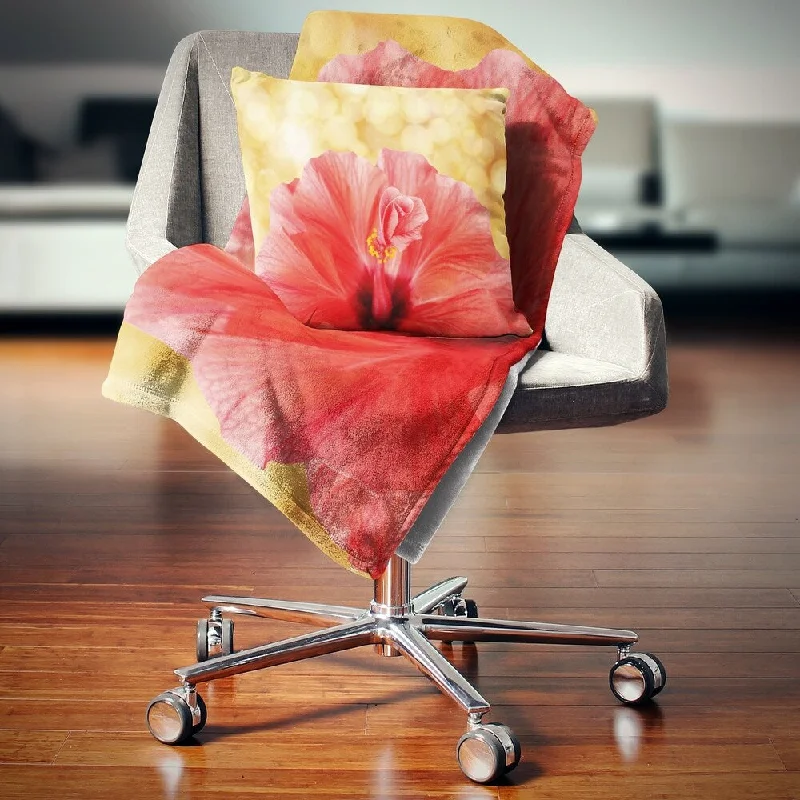Rayon from bamboo blankets for a silky and breathable feelRayon from bamboo blankets for a silky and breathable feelDesignart 'Hibiscus Flower with Lit up Background' Floral Throw Blanket Rayon from bamboo blankets for a silky and breathable feelRayon from bamboo blankets for a silky and breathable feelDesignart 'Hibiscus Flower with Lit up Background' Floral Throw Blanket