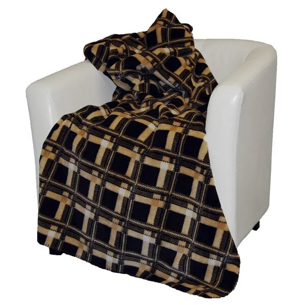 Chenille blankets with a thick and fuzzy textureChenille blankets with a thick and fuzzy textureDenali Brown and Gold Bungalow Plaid Throw Blanket Chenille blankets with a thick and fuzzy textureChenille blankets with a thick and fuzzy textureDenali Brown and Gold Bungalow Plaid Throw Blanket