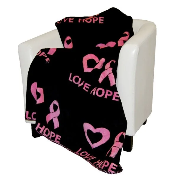 Rayon from bamboo blankets for a silky and breathable feelRayon from bamboo blankets for a silky and breathable feelDenali Pink and Black Love Hope Throw Blanket Rayon from bamboo blankets for a silky and breathable feelRayon from bamboo blankets for a silky and breathable feelDenali Pink and Black Love Hope Throw Blanket