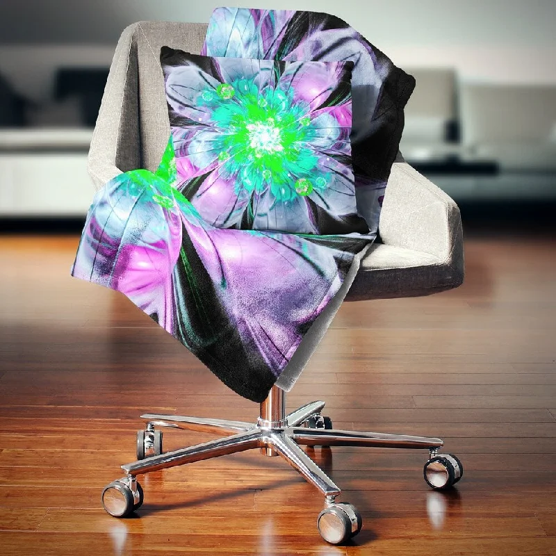 Cotton blankets for breathability and a lightweight feelCotton blankets for breathability and a lightweight feelDesignart 'Green Purple Fractal Flower Petals Close up' Floral Throw Blanket Cotton blankets for breathability and a lightweight feelCotton blankets for breathability and a lightweight feelDesignart 'Green Purple Fractal Flower Petals Close up' Floral Throw Blanket