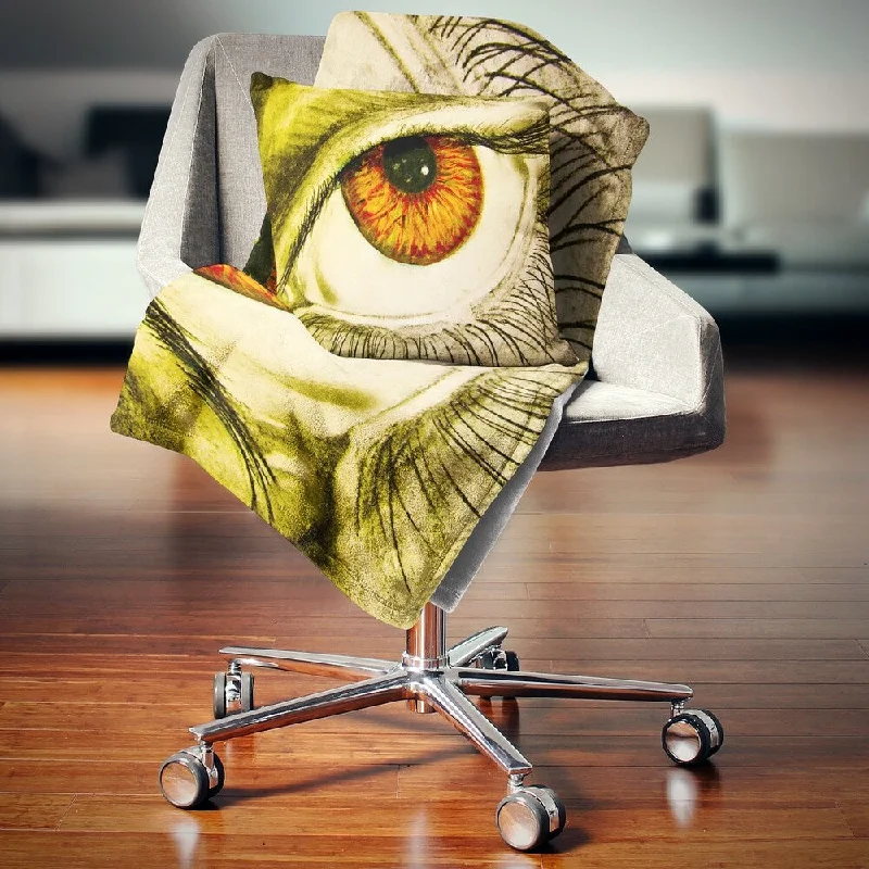 Recycled polyester blankets for an eco - conscious optionRecycled polyester blankets for an eco - conscious optionDesignart 'Eye with Orange Pupil' Contemporary Painting Throw Blanket Recycled polyester blankets for an eco - conscious optionRecycled polyester blankets for an eco - conscious optionDesignart 'Eye with Orange Pupil' Contemporary Painting Throw Blanket