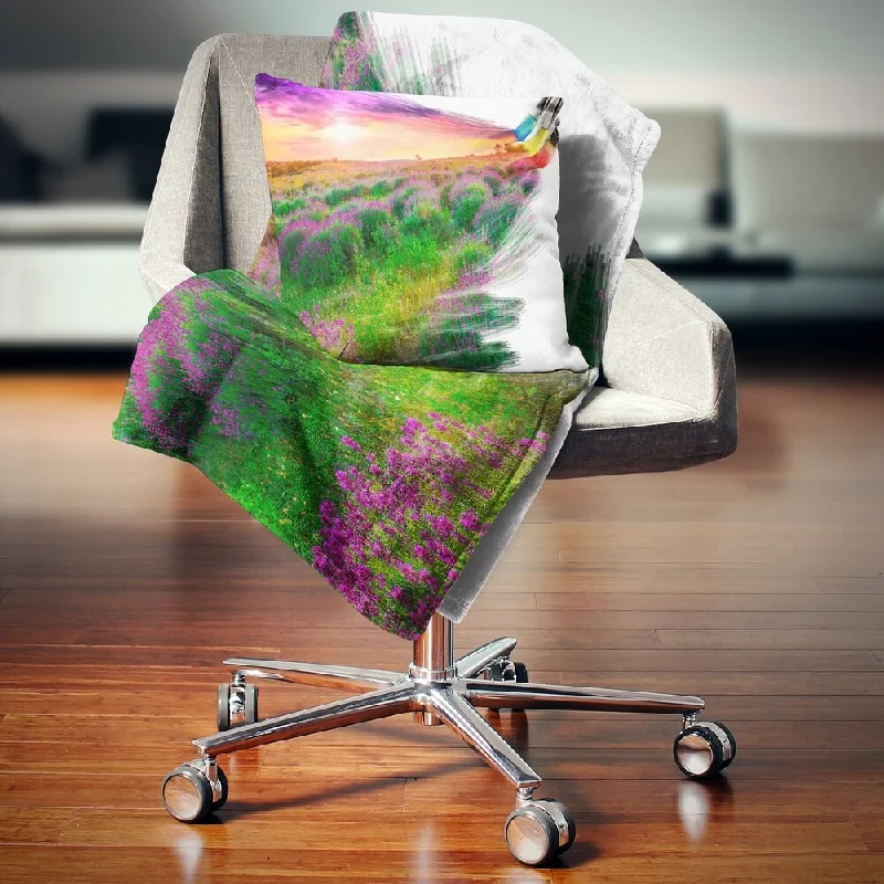 Recycled polyester blankets for an eco - conscious optionRecycled polyester blankets for an eco - conscious optionDesignart 'Brushes Painting the Nature' Landscape Fleece Throw Blanket Recycled polyester blankets for an eco - conscious optionRecycled polyester blankets for an eco - conscious optionDesignart 'Brushes Painting the Nature' Landscape Fleece Throw Blanket
