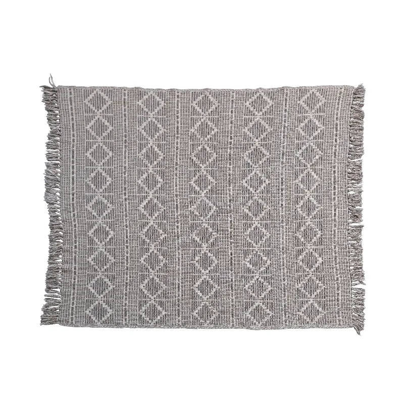 Cotton blankets for breathability and a lightweight feelCotton blankets for breathability and a lightweight feelCotton Jacquard Throw Blanket with Fringe - 60.0"L x 50.0"W x 0.3"H Cotton blankets for breathability and a lightweight feelCotton blankets for breathability and a lightweight feelCotton Jacquard Throw Blanket with Fringe - 60.0"L x 50.0"W x 0.3"H