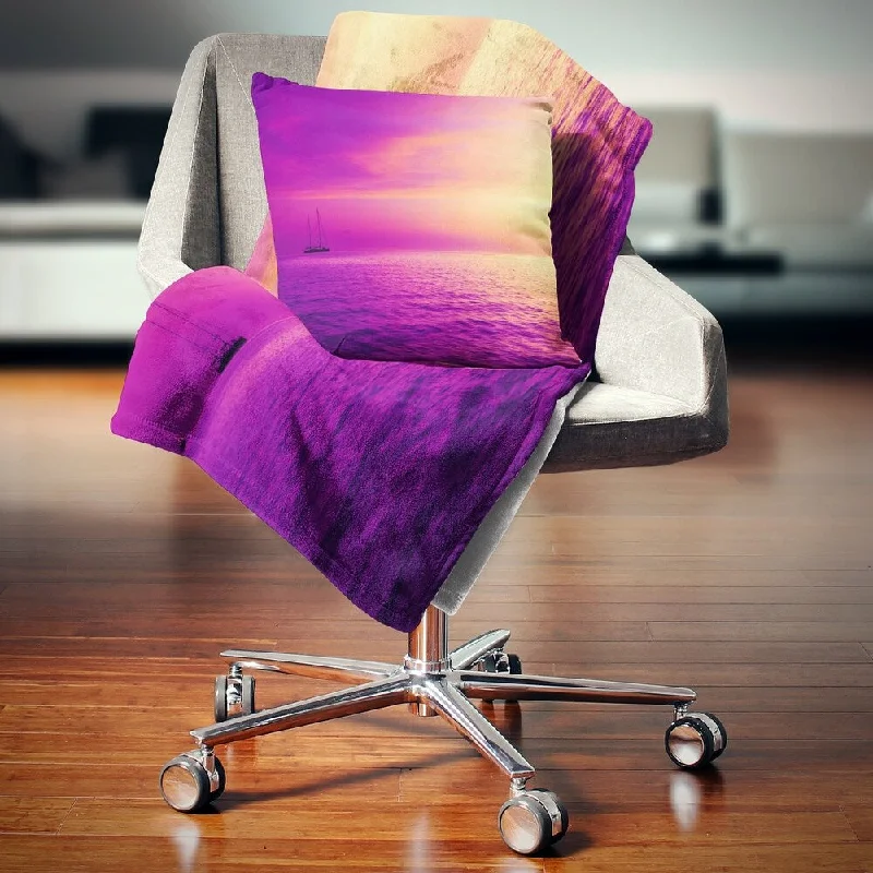 King - size blankets to cover large beds comfortablyKing - size blankets to cover large beds comfortablyDesignart 'Purple Sea in Maldives At Sunset' Seashore Throw Blanket King - size blankets to cover large beds comfortablyKing - size blankets to cover large beds comfortablyDesignart 'Purple Sea in Maldives At Sunset' Seashore Throw Blanket