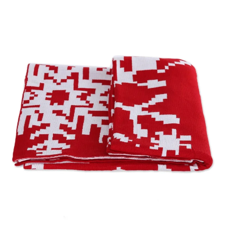 Recycled polyester blankets for an eco - conscious optionRecycled polyester blankets for an eco - conscious optionNovica Handmade Christmas Fantasy In Poppy Reversible Knit Throw Recycled polyester blankets for an eco - conscious optionRecycled polyester blankets for an eco - conscious optionNovica Handmade Christmas Fantasy In Poppy Reversible Knit Throw