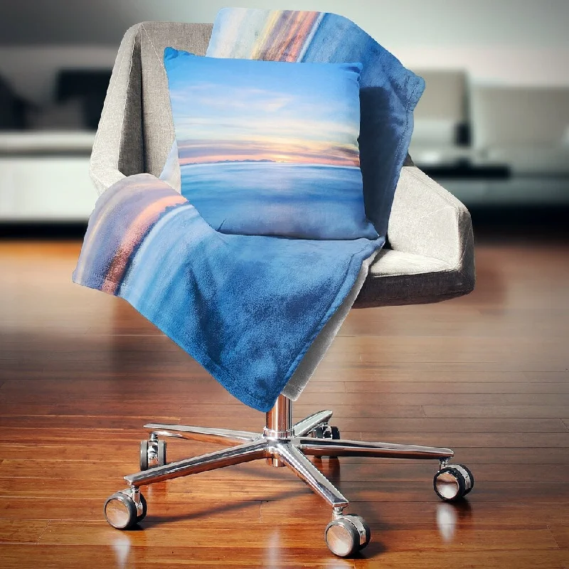Recycled polyester blankets for an eco - conscious optionRecycled polyester blankets for an eco - conscious optionDesignart 'Corsica Island Sunset View Italy' Seashore Throw Blanket Recycled polyester blankets for an eco - conscious optionRecycled polyester blankets for an eco - conscious optionDesignart 'Corsica Island Sunset View Italy' Seashore Throw Blanket