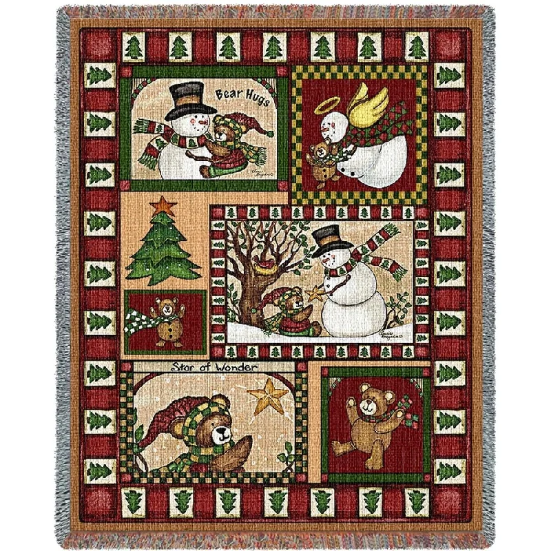 Fleece blankets for a cozy and plush textureFleece blankets for a cozy and plush textureChristmas Bear Patchwork Blanket
