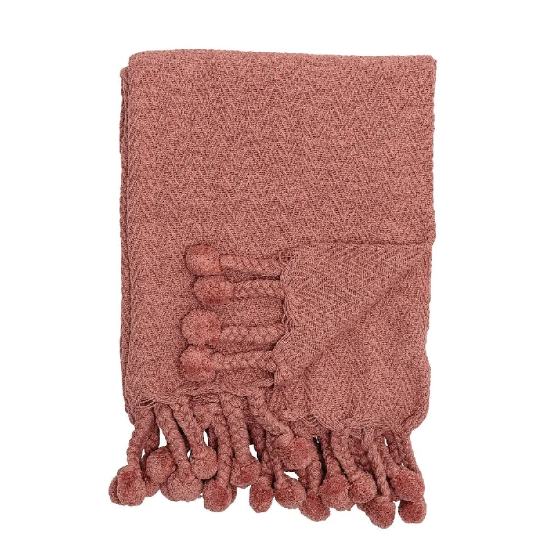 Recycled polyester blankets for an eco - conscious optionRecycled polyester blankets for an eco - conscious optionCotton Throw with Braids & Pom Poms Recycled polyester blankets for an eco - conscious optionRecycled polyester blankets for an eco - conscious optionCotton Throw with Braids & Pom Poms