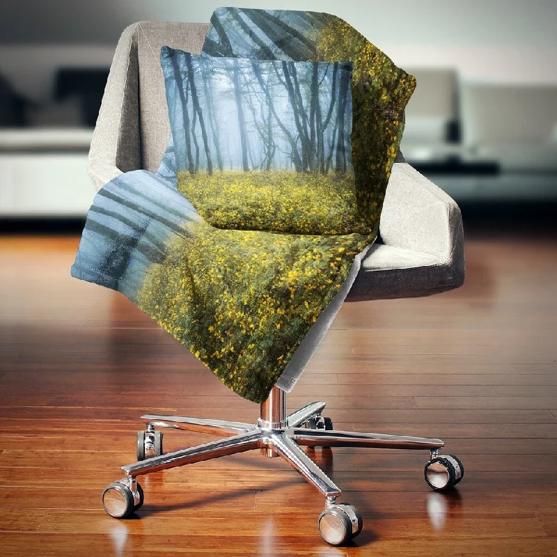 Rayon from bamboo blankets for a silky and breathable feelRayon from bamboo blankets for a silky and breathable feelDesignart 'Mysterious Forest Fog Everywhere' Landscape Photography Throw Blanket Rayon from bamboo blankets for a silky and breathable feelRayon from bamboo blankets for a silky and breathable feelDesignart 'Mysterious Forest Fog Everywhere' Landscape Photography Throw Blanket