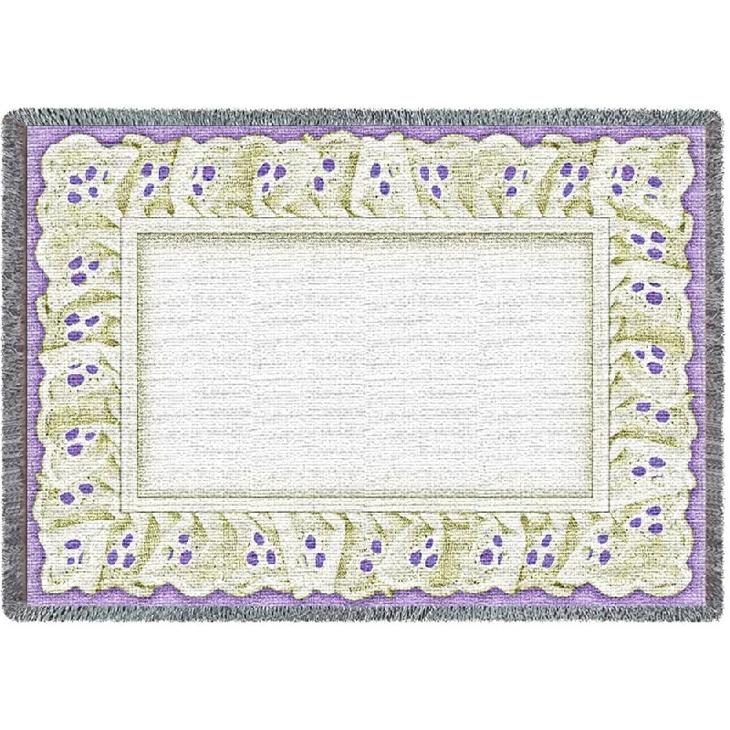 Synthetic fiber blend blankets for a budget - friendly choiceSynthetic fiber blend blankets for a budget - friendly choiceEyelet Lavender Mini Blanket