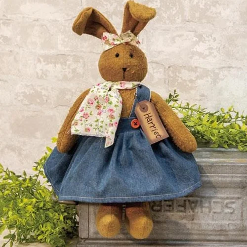 Bed skirts with a scalloped hem for a charming detailHarriet Bunny Doll
